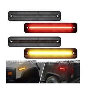 Led Lights For H2 Hummer 03-09 2 RED 2 YELLOW 2ND ROW FRONT & REAR Easy Install